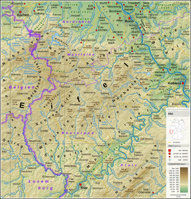 Carte de l'Eifel.