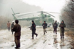 Sestřelený vrtulník Mil Mi-8