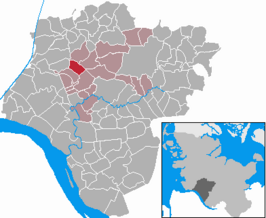 Kaart van Huje (Sleeswijk-Holstein)