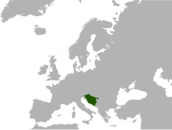 斯洛文尼亚人、克罗地亚人和塞尔维亚人国的位置