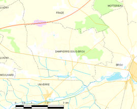 Mapa obce Dampierre-sous-Brou