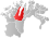 Porsanger markert med rødt på fylkeskartet