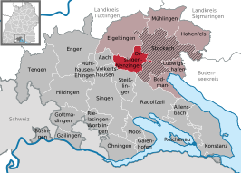 Kaart van Orsingen-Nenzingen