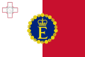 Vlajka Alžběty II. na Maltě (1967–1974) Poměr stran: 2:3