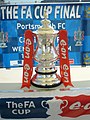 The FA Cup seen at Portsmouths Spinnaker Tower on show.