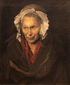 Mujer demente, 1822-1828, óleo sobre lienzo, 72 × 58 cm, Museo de Bellas Artes de Lyon.