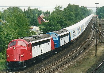 Containertrain in Vejle.