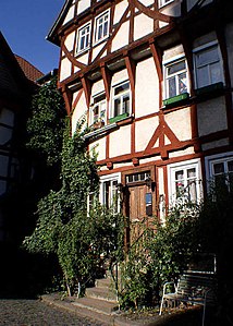 a timber framed house in Hesse