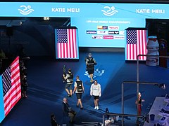 Budapest2017 fina world championships 100breaststroke final Katie Meili USA.jpg