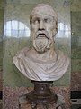 A bust of a Dacian (ancient people of Dacia) dated early 2nd century AD, marble. Located at St Petersburg - Hermitage