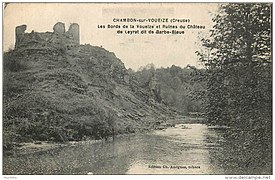 Carte postale ancienne ruines château leyrat.jpg