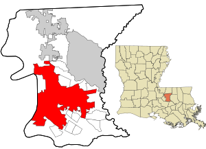 Location in East Baton Rouge Pairish, Louisiana an the state o Louisiana