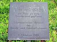 Elisabeth-Kopp-Eiche zur Wahl als erste Bundesrätin, Schweizerischer Verband der Berufs- und Geschäftsfrauen, 2. Oktober 1984