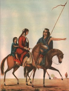 Familia de indios en Buenos Aires, 1844. Litografía de Jules Daufresne