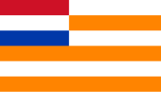 Flagge des Oranje-Freistaates ab 1856