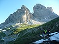 začátek Bonacossaweg u Auronzohütte