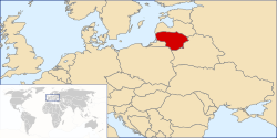 Localización de Lituania