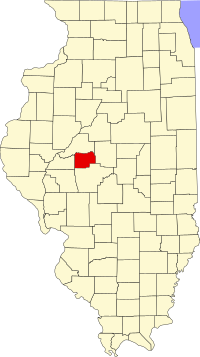 Locatie van Menard County in Illinois