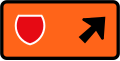 (TW-22) Detour - follow state highway shield (veer right)