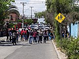 Centro de votación durante el plebiscito nacional de Chile de 2020 en la comuna de Cerrillos.