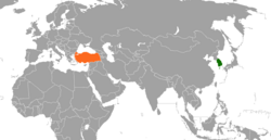 Peta memperlihatkan lokasiSouth Korea and Turkey