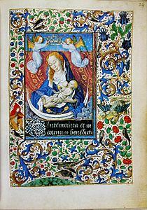 Virgo lactans couronnée du livre d'heures de Marie de Bourgogne (1477)