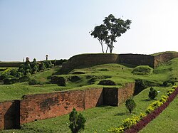 Ramparts of Mahasthangarh citadel in Bogra