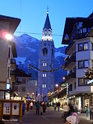 Campanario de Cortina d'Ampezzo.