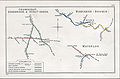 A 1910 Railway Clearing House map of the interaction of the Oxted lines and the Redhill–Tonbridge line.