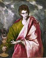 Saint John and the cup by El Greco