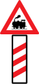 Level crossing without barrier in approx. 240m