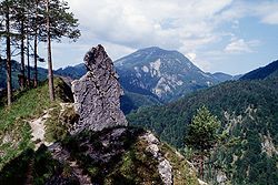 Große Größtenberg (1724 m n. m.) v pohoří Reichraminger Hintergebirge