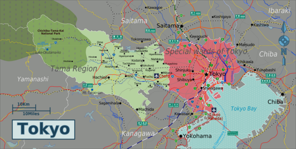 Map of Tokyo Metropolis