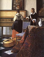 Johannes Vermeer, The Music Lesson (detail), 1662–5, Buckingham Palace