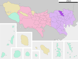 Situering van Kita in de prefectuur Tokio
