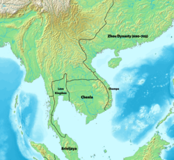 Lavo Kingdom and mainland Southeast Asian polities, 700 CE