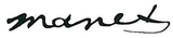 Manet autograph