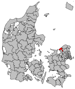 Locatie van gemeente Halsnæs