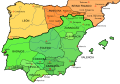 Los reinos peninsulares hacia 1030.
