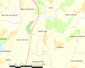 Poziția localității Hébécourt
