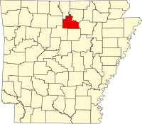Округ Стоун на мапі штату Арканзас highlighting