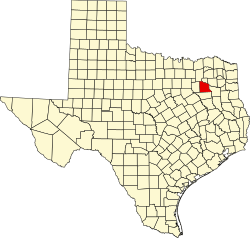 Van Zandt County na mapě Texasu