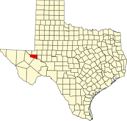 Ward County na mapě Texasu