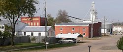 Looking south at downtown Morse Bluff, October 2011