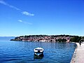 Dinas Ohrid a Llyn Ohrid.