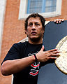 * Nomination: Patricio Albacete holding the Brennus shield in the Capitole de Toulouse to celebrate the 19th national championship title of the Stade toulousain. --PierreSelim 06:40, 12 June 2012 (UTC) * * Review needed