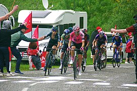 Ravitaillement peu avant le col de la Core.