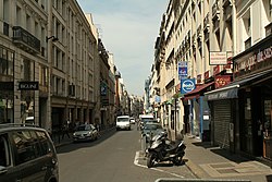 Blick in die Rue du Faubourg Poissonnière