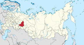Poziția localității Regiunea Sverdlovsk