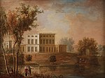 Tidig målning av paviljongen, utförd runt 1790 av Johan Philip Korn.